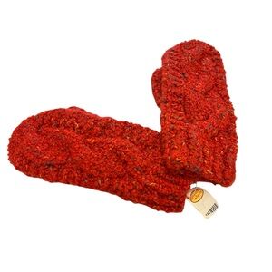 Talbots Red Cable Knit Mittens